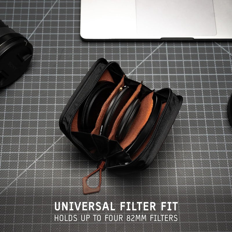WANDRD Lens Filter Case - Store 4 Filters in Your Camera Backpack or Camera Case, Protect Photography Accessories from Scratches, Dust & Impact Traveling Bag (Sedona Orange) - Image 4